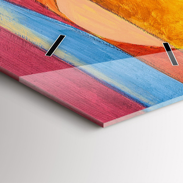 Zegar szklany pionowy Sztuka Dekoracja Abstrakcja