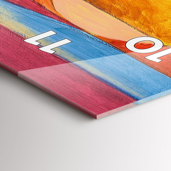 Zegar szklany pionowy Sztuka Dekoracja Abstrakcja