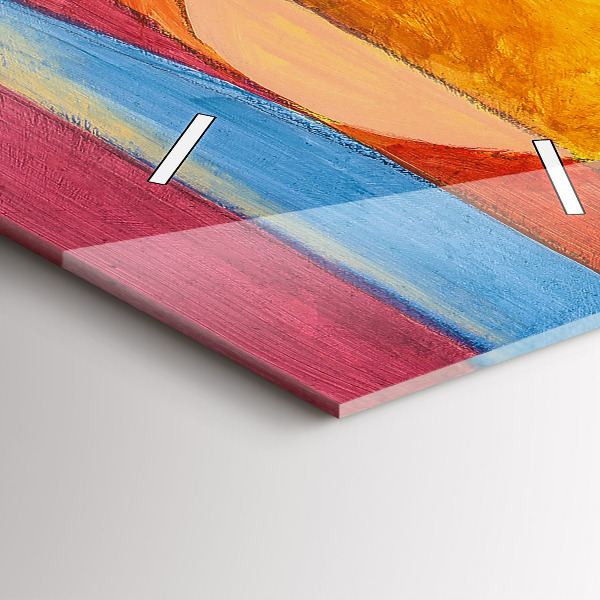 Zegar szklany pionowy Sztuka Dekoracja Abstrakcja