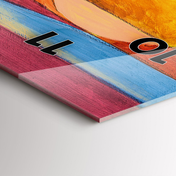 Zegar szklany pionowy Sztuka Dekoracja Abstrakcja