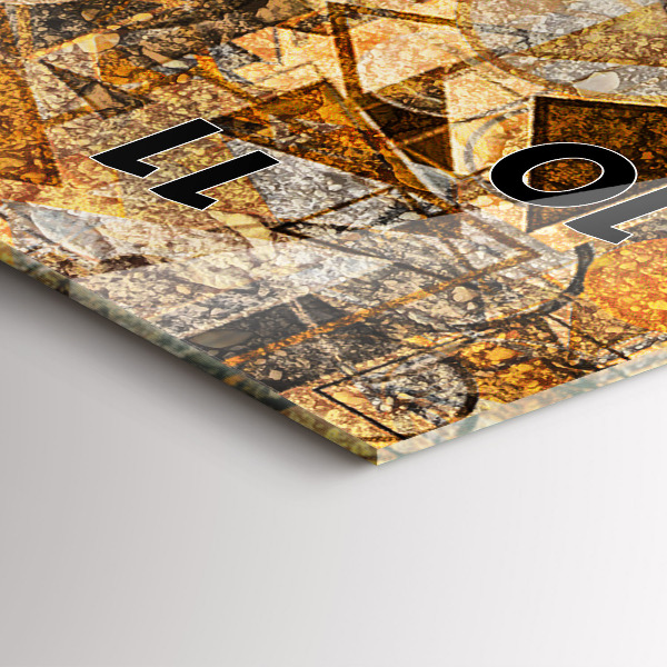 Zegar szklany pionowy Kształty Geometryczne