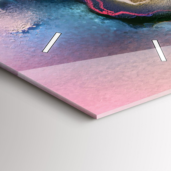 Zegar szklany pionowy Rozlane farby