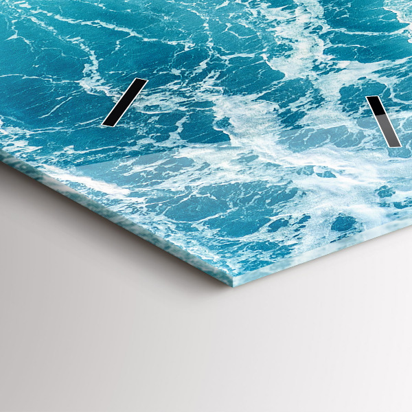 Zegar szklany pionowy Fale oceanu
