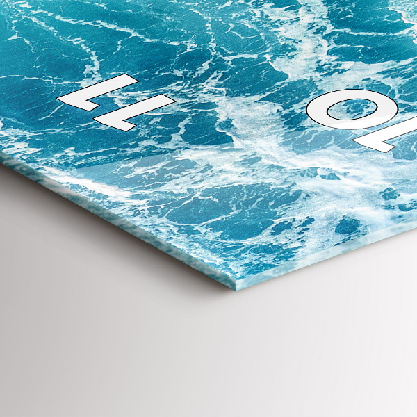 Zegar szklany pionowy Fale oceanu