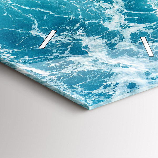 Zegar szklany pionowy Fale oceanu