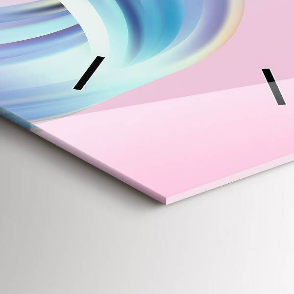 Zegar ścienny pionowy Pastelowa abstrakcja fal