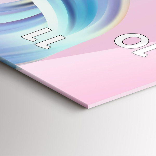 Zegar ścienny pionowy Pastelowa abstrakcja fal