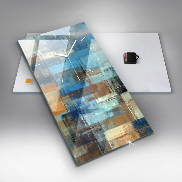 Zegar szklany pionowy Kolorowe tło – abstrakcja