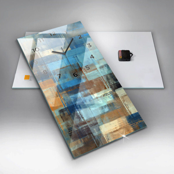 Zegar szklany pionowy Kolorowe tło – abstrakcja