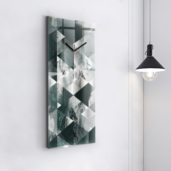 Zegar szklany pionowy Abstrakcja morskie fale