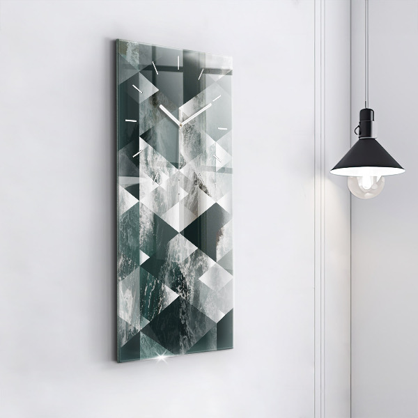 Zegar szklany pionowy Abstrakcja morskie fale