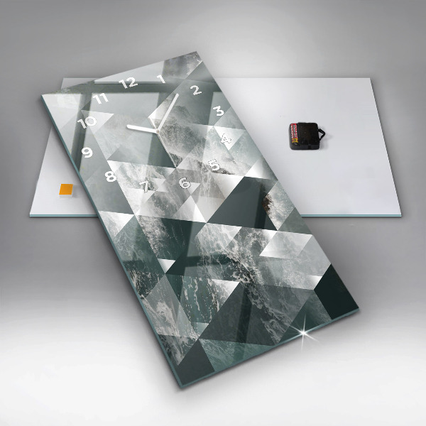 Zegar szklany pionowy Abstrakcja morskie fale