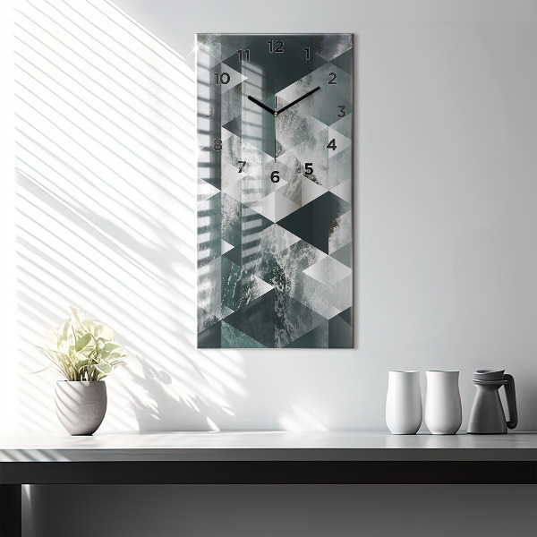 Zegar szklany pionowy Abstrakcja morskie fale