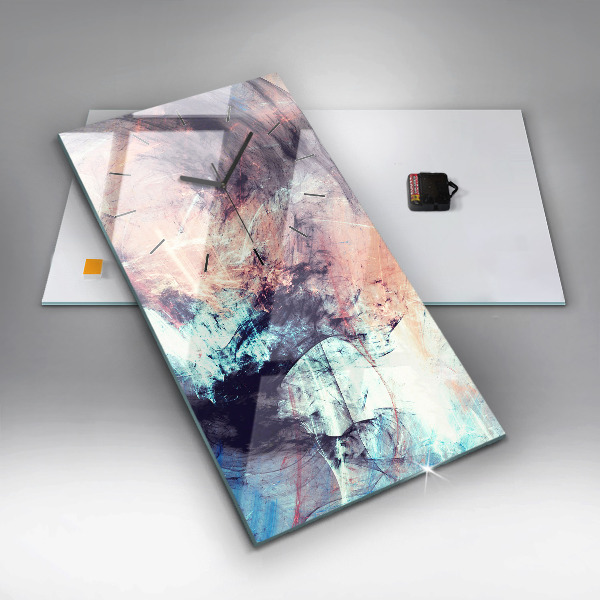 Zegar szklany pionowy Abstrakcyjny obraz