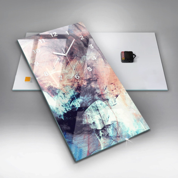 Zegar szklany pionowy Abstrakcyjny obraz