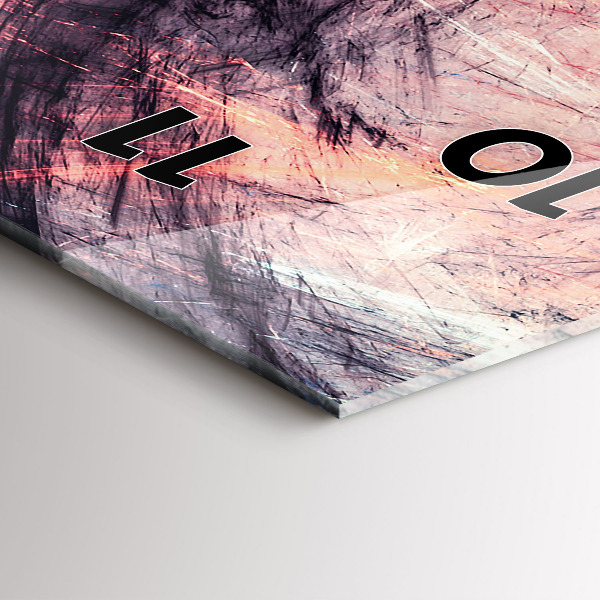 Zegar szklany pionowy Abstrakcyjny obraz