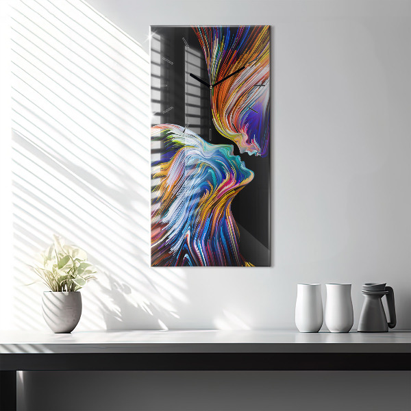 Zegar szklany pionowy Emocjonalna sztuka