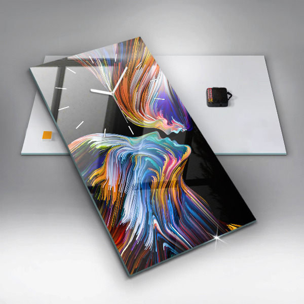 Zegar szklany pionowy Emocjonalna sztuka