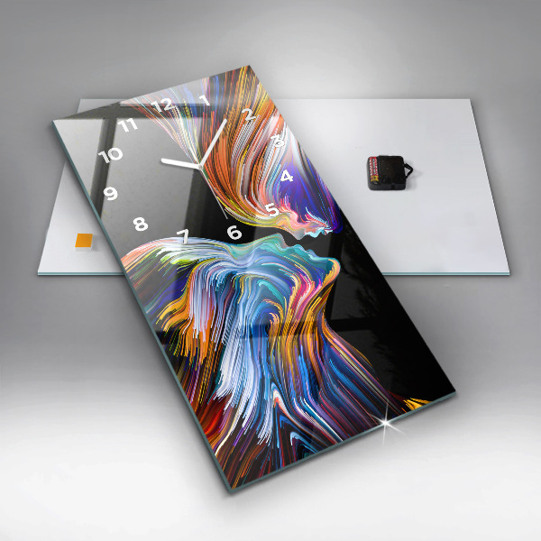 Zegar szklany pionowy Emocjonalna sztuka