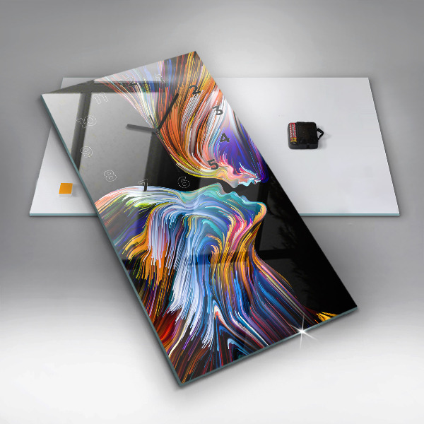 Zegar szklany pionowy Emocjonalna sztuka