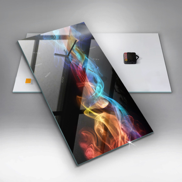 Zegar szklany pionowy Abstrakcja kolorowe linie