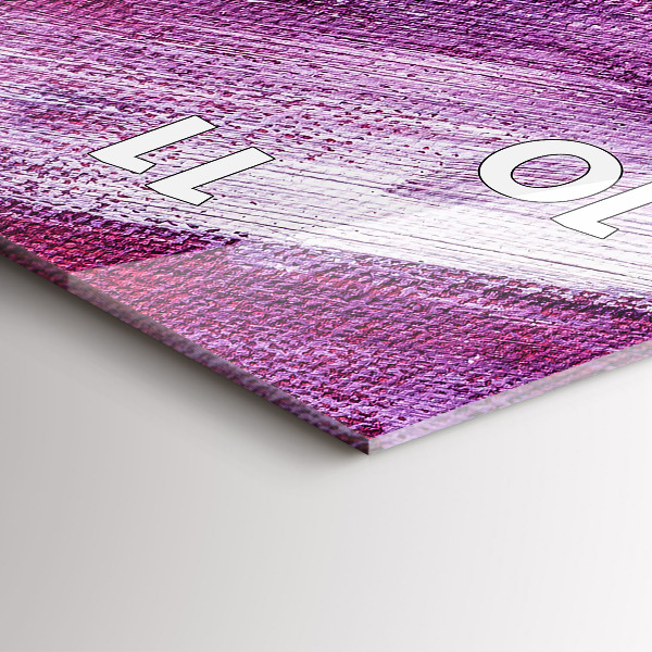 Zegar szklany pionowy Tekstura farbą akrylowa