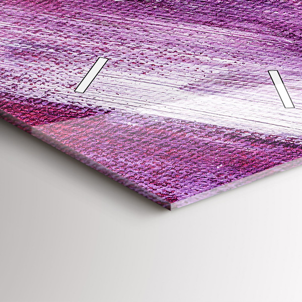 Zegar szklany pionowy Tekstura farbą akrylowa