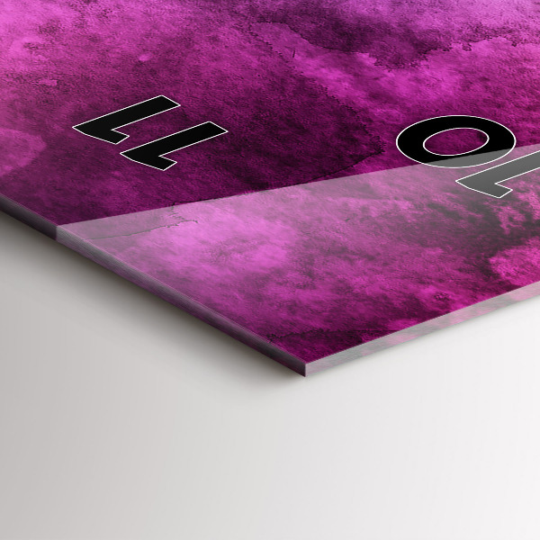 Zegar szklany pionowy Kolorowe Plamy