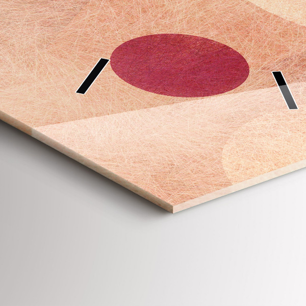 Zegar szklany pionowy Geometryczna abstrakcja