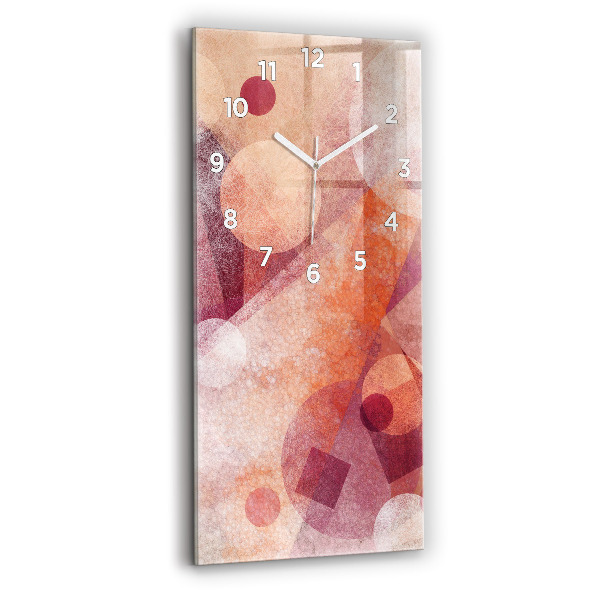 Zegar szklany pionowy Geometryczna abstrakcja