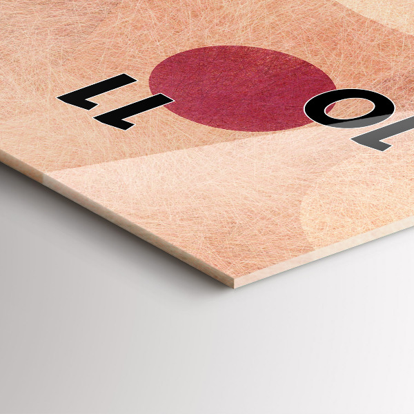 Zegar szklany pionowy Geometryczna abstrakcja