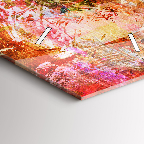 Zegar szklany pionowy Abstrakcyjna kompozycja