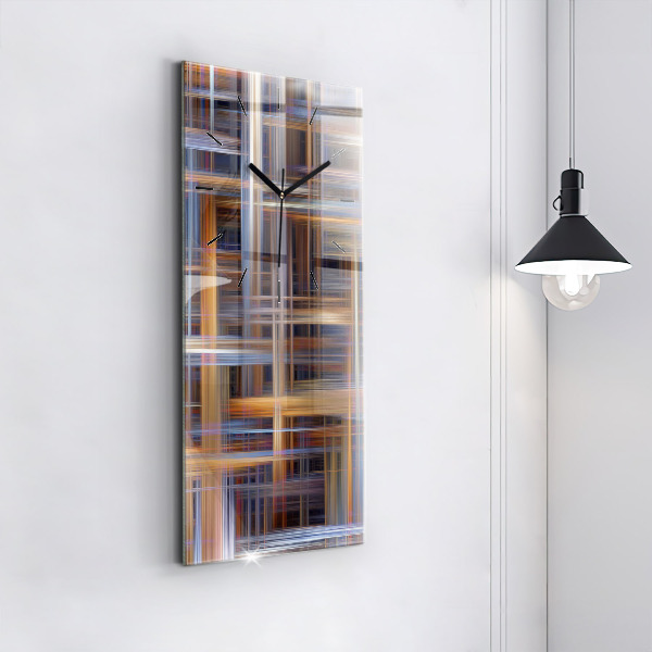 Zegar szklany pionowy Abstrakcja geometria