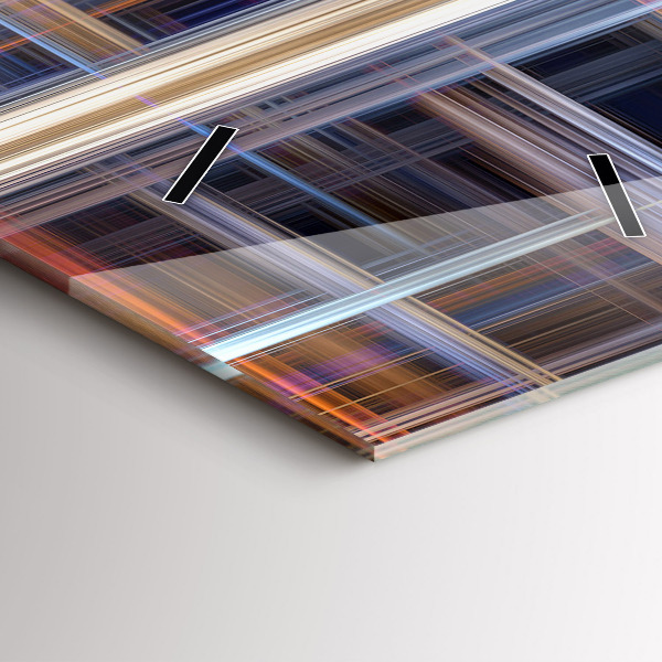 Zegar szklany pionowy Abstrakcja geometria