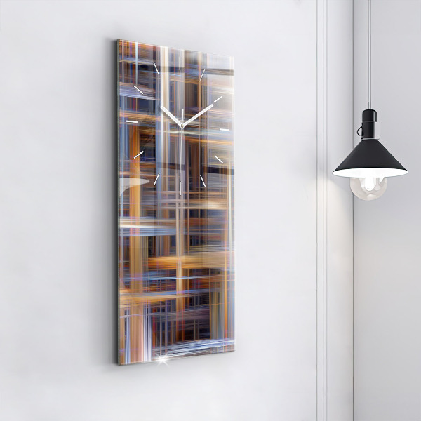 Zegar szklany pionowy Abstrakcja geometria