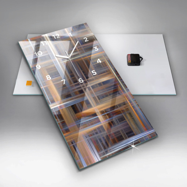 Zegar szklany pionowy Abstrakcja geometria