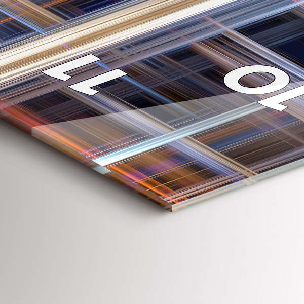 Zegar szklany pionowy Abstrakcja geometria