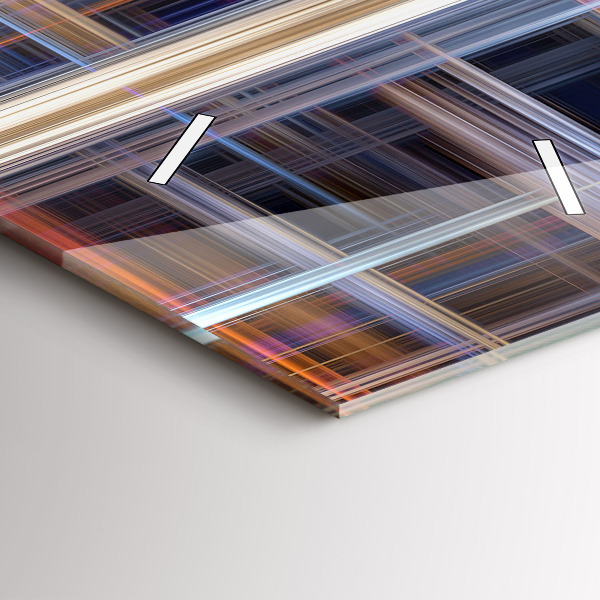 Zegar szklany pionowy Abstrakcja geometria