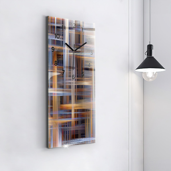 Zegar szklany pionowy Abstrakcja geometria