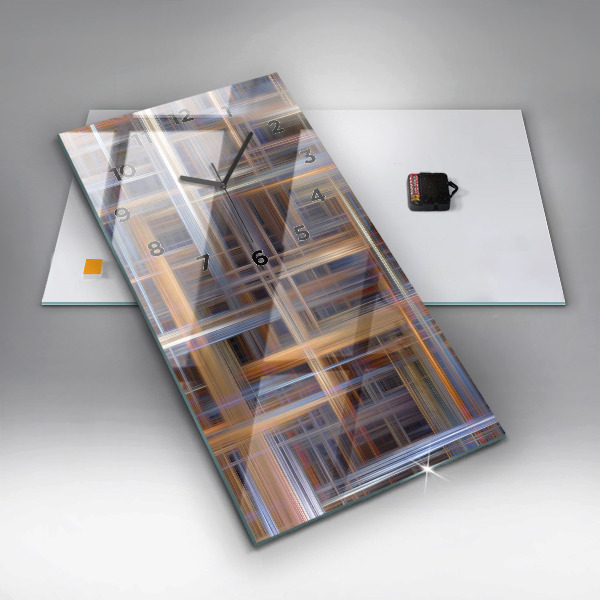 Zegar szklany pionowy Abstrakcja geometria