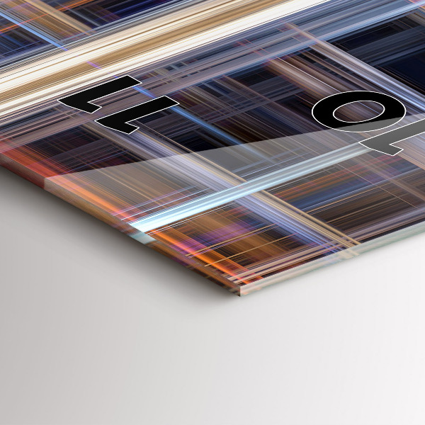 Zegar szklany pionowy Abstrakcja geometria