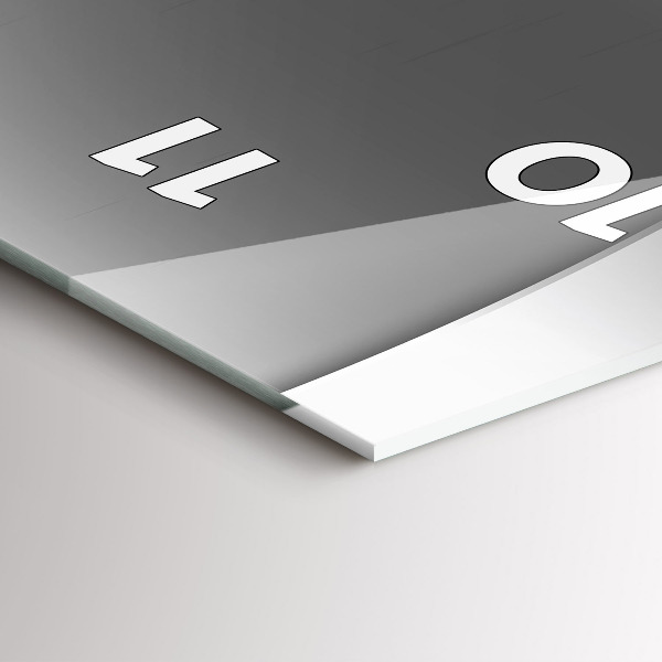 Zegar ścienny pionowy Srebrne linie