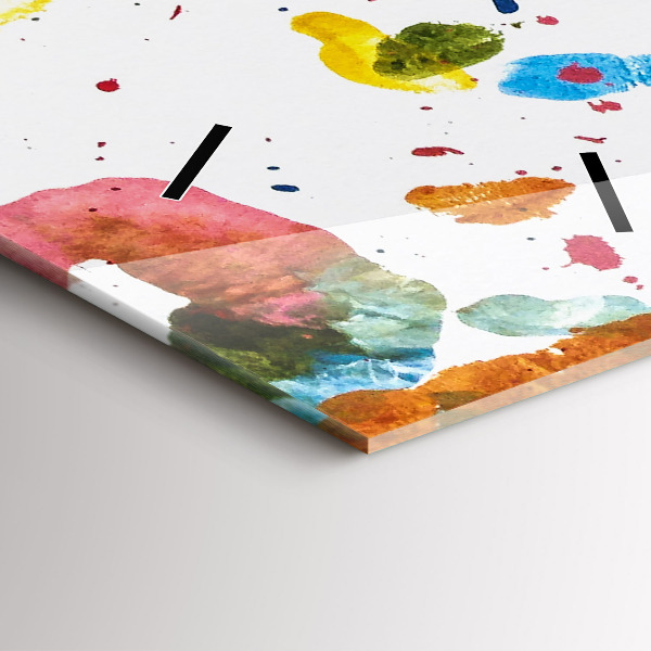 Zegar szklany pionowy Odbicia dłoni dzieci