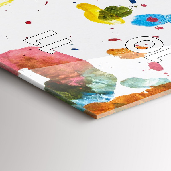 Zegar szklany pionowy Odbicia dłoni dzieci