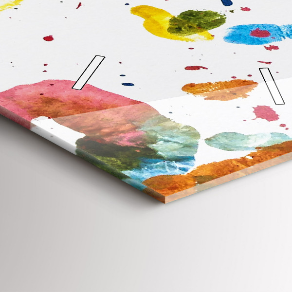 Zegar szklany pionowy Odbicia dłoni dzieci