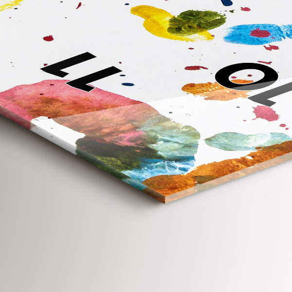 Zegar szklany pionowy Odbicia dłoni dzieci