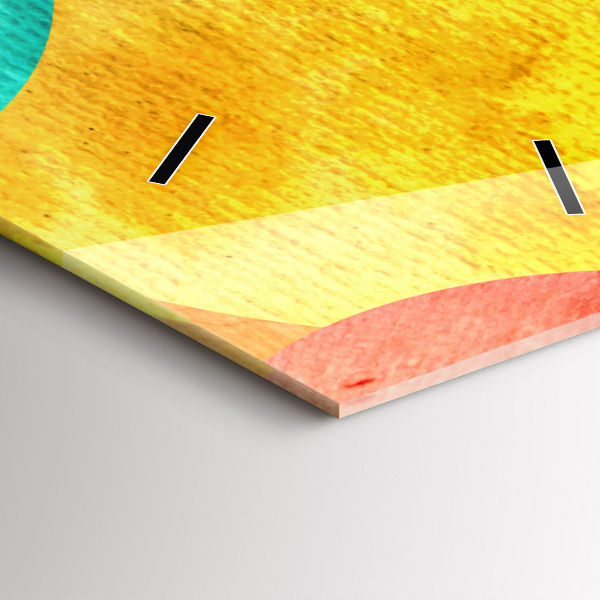 Zegar szklany pionowy Abstrakcyjne koła