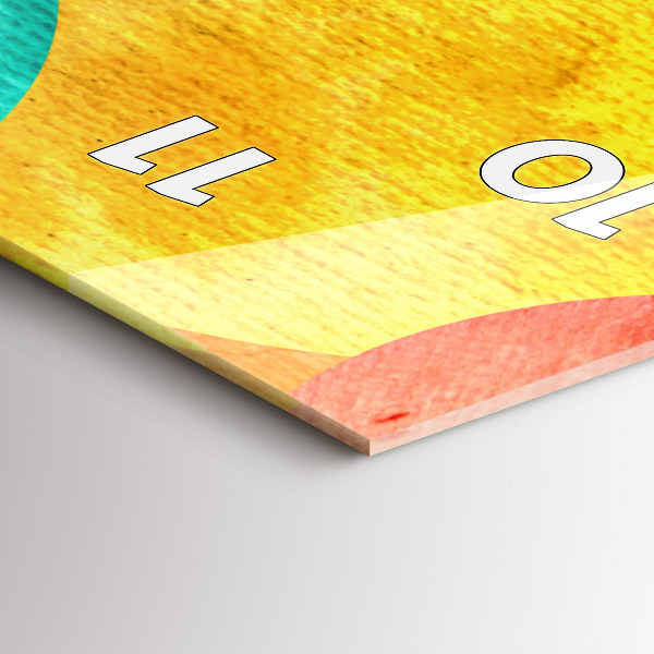 Zegar szklany pionowy Abstrakcyjne koła