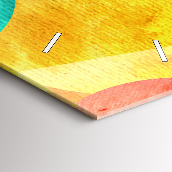 Zegar szklany pionowy Abstrakcyjne koła