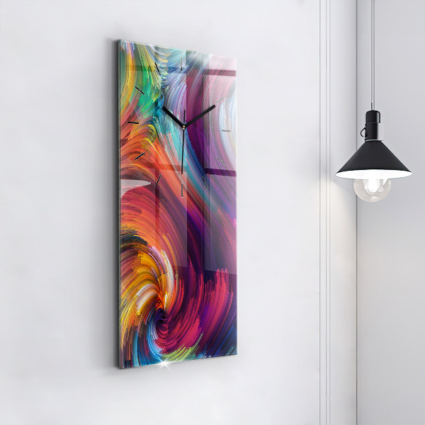 Zegar szklany pionowy Abstrakcja sale